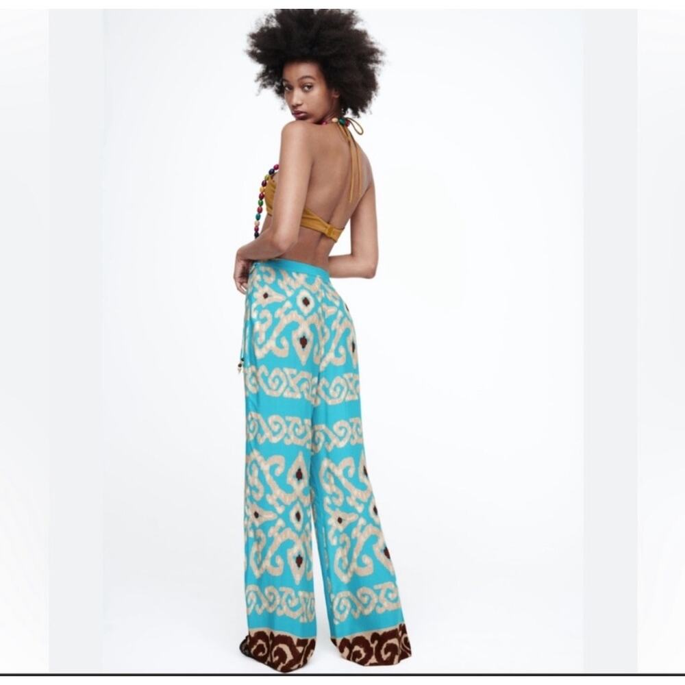 ZARA FULL LENGTH PRINTED PANTS